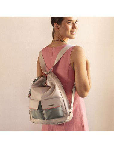 Bolso Mochila Paseo Mujer Gabol Nayade Beige Mochilas Muj...