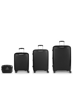 Set 3 Maletas C22-M-L + Neceser Gabol Queens Negro Juego ...