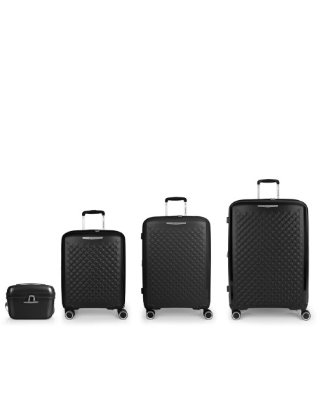 Set 3 Maletas C22-M-L + Neceser Gabol Queens Negro Juego ...