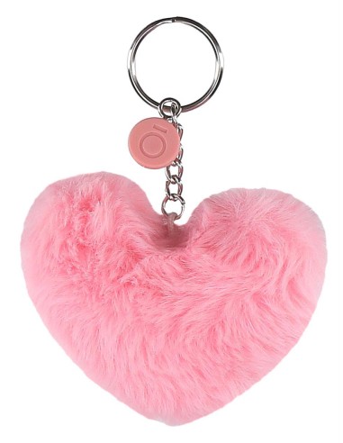 9740222 LLAVERO POMPÓN CORAZON ROSA