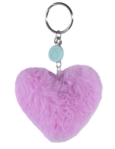 9740224 LLAVERO POMPÓN CORAZON ROSA/LILA