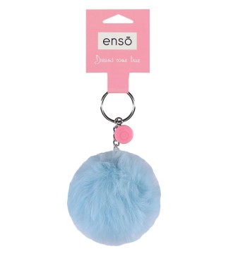 9740225 LLAVERO POMPÓN AZUL