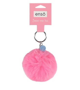 9740226 LLAVERO POMPÓN ROSA