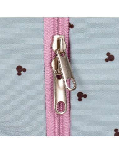 37923T1 MOCHILA ADAP. 44CM. C/CARRO MICKEY Y MINNIE KISSES