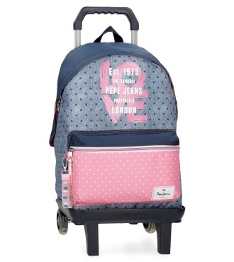 68223T1 MOCHILA ADAP.42CM.C/CARRO PJL NONI DENIM