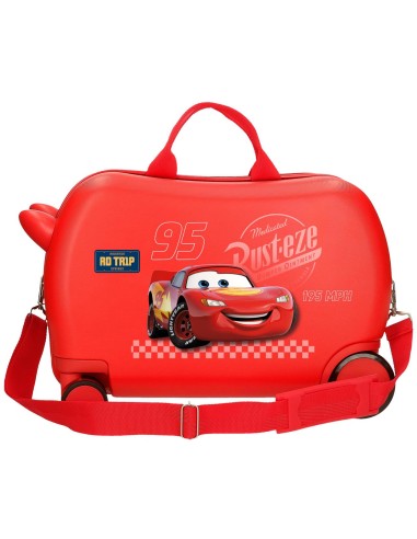2021041 MALETA INF.ABS 4R.(2 MULTI.) 45CM. CARS TRIP ROJO