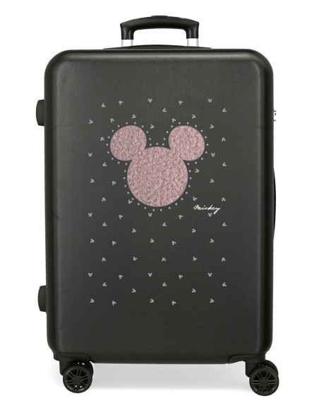 3821221 TROLLEY ABS 65CM.4R. MICKEY STUD NEGRO