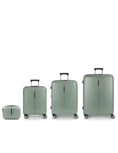 Set 3 Maletas C22-M-L + Neceser Gabol Brooklyn Verde Jueg...