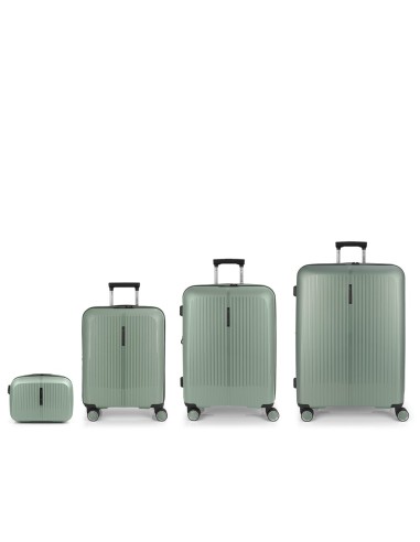 Set 3 Maletas C22-M-L + Neceser Gabol Brooklyn Verde Jueg...