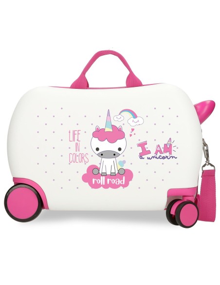 4071043 MALETA INF.ABS 4R.(2 MULTI.) 45CM.ROLL ROAD I AM UNI