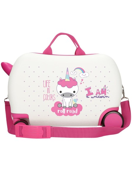 4071043 MALETA INF.ABS 4R.(2 MULTI.) 45CM.ROLL ROAD I AM UNI