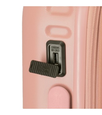 6438624 TROLLEY ABS 55CM.C/EXP. 4R. PJL LAILA ROSA CLARO 2