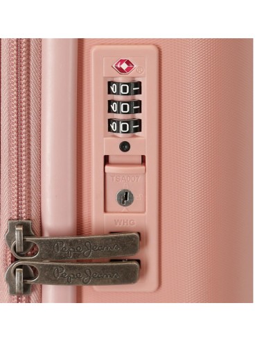 6439124 TROLLEY ABS 55CM.4R.PJL LAILA ROSA CLARO