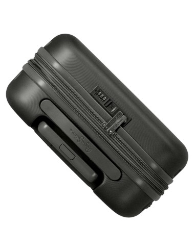 7688621 TROLLEY ABS 55CM.C/EXP. 4R. PJL HIGHLIGHT NEGRO