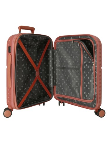 7688626 TROLLEY ABS 55CM.C/EXP. 4R. PJL HIGHLIGHT TERRACOTA