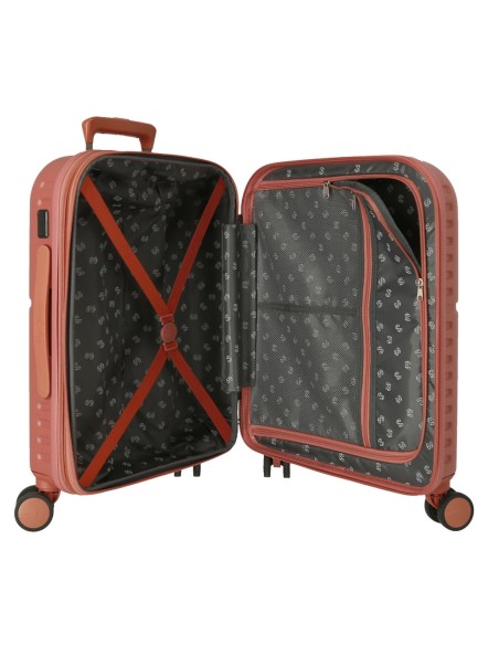 7688626 TROLLEY ABS 55CM.C/EXP. 4R. PJL HIGHLIGHT TERRACOTA