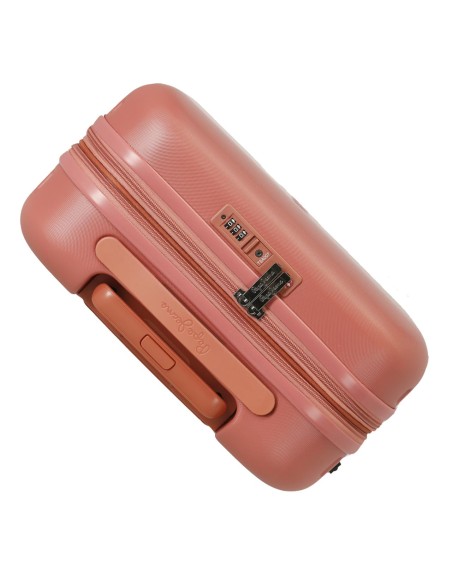 7688626 TROLLEY ABS 55CM.C/EXP. 4R. PJL HIGHLIGHT TERRACOTA