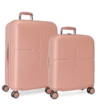 7689524 SET/2 TROLLEY  ABS 55-70CM.4R.PJL HIGHLIGHT ROSA CLA