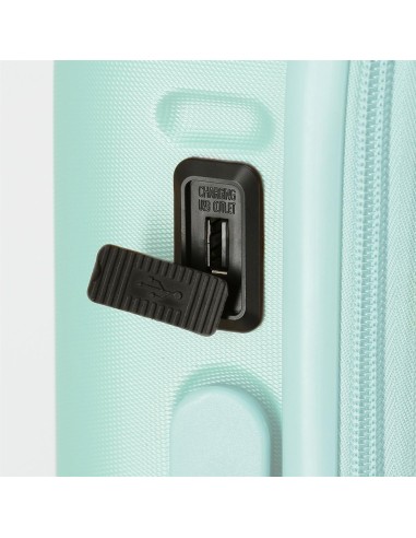 7688625 TROLLEY ABS 55CM.C/EXP. 4R. PJL HIGHLIGHT TURQUESA