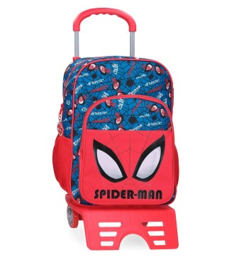 42523T1 MOCHILA ADAP.40CM. C/CARRO SPIDERMAN AUTHENTIC