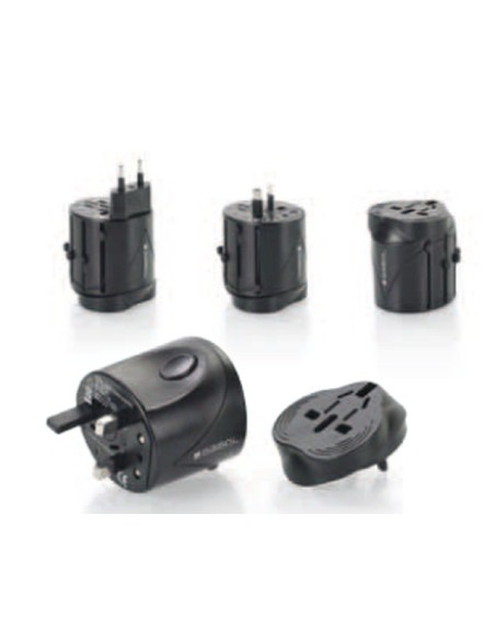 Adaptador enchufes viaje universal