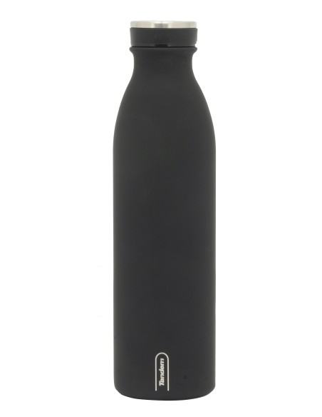 Botella Acero Inoxidable Tandem 750 Ml Negro Botella Acer...