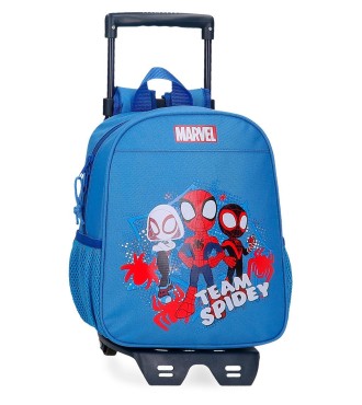 44721T1 MOCHILA ADAP.28 CM. C/CARRO TEAM SPIDEY