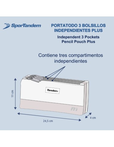 Portatodo Tres Bolsillos Independientes Plus  Tandem Priv...