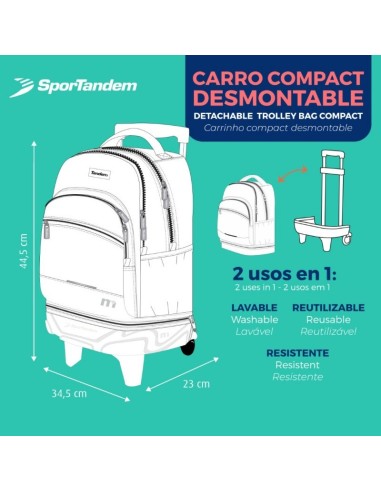 Mochila Carro Fijo Compact Desmontable Tandem Privata Abs...