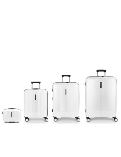 Set 3 Maletas C22-M-L + Neceser Gabol Brooklyn Blanco Jue...