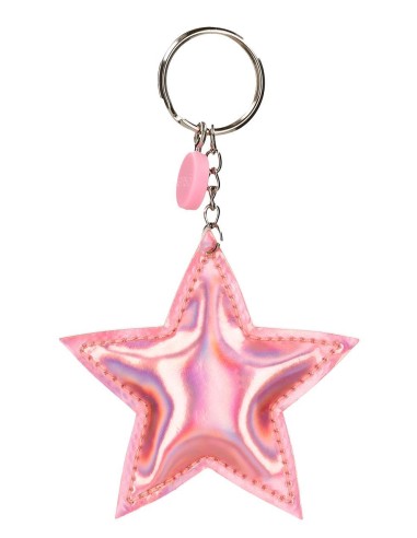 9170228 LLAVERO ESTRELLA ROSA METALIZADO