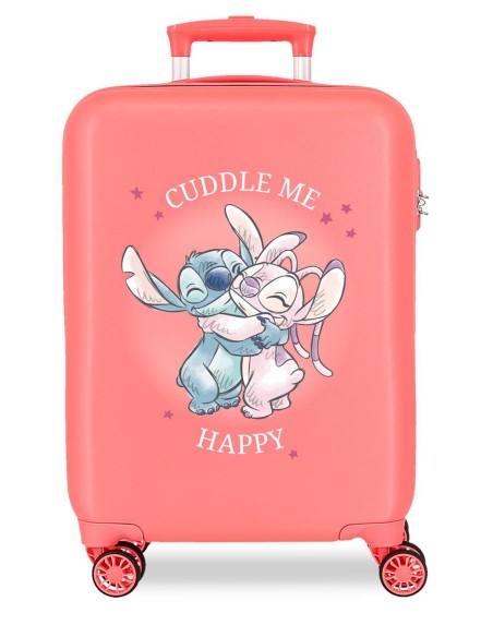 4041143 TROLLEY ABS 55CM.4R. STITCH CUDDLE ME CORAL