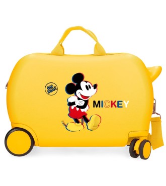 2921022 MALETA INF.ABS 4R.(2 MULTI.) 45CM. MICKEY 3D OCRE