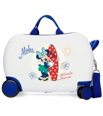 4771044 MALETA INF.ABS 4R.(2 MULTI.) 45CM. MINNIE ALOHA BLAN