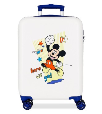 4771145 TROLLEY ABS 55CM.4R. MICKEY HERE WE GO BLANCO