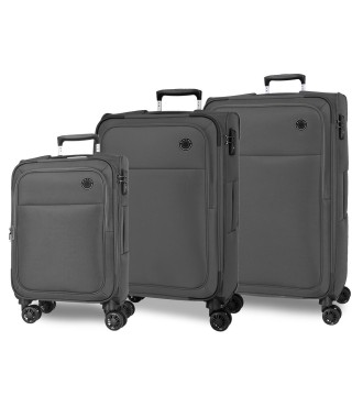 5318423 SET 3/TROLLEY PES 55-66-77CM.4R. MOVOM ATLANTA GRIS