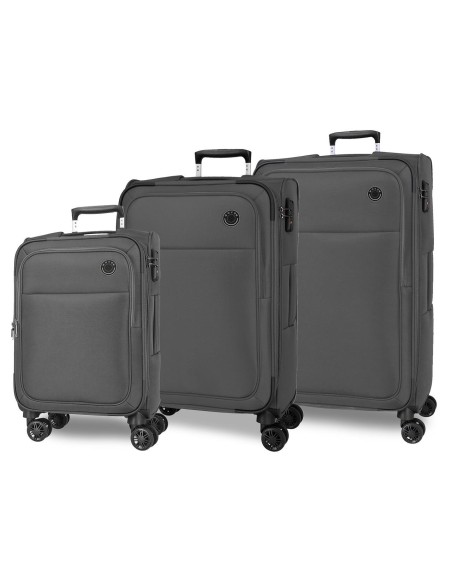 5318423 SET 3/TROLLEY PES 55-66-77CM.4R. MOVOM ATLANTA GRIS