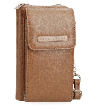7945332 BANDOLERA PORTAMOVIL Y TARJETAS PJL ELIA MARRON