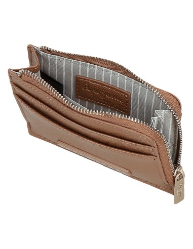 7948132 TARJETERO C/CREMALLERA PJL ELIA MARRON