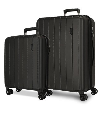 5318961 SET/2 TROLLEY  ABS 55-65CM.4R.C/EXP.WOOD NEGRO