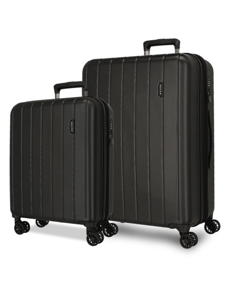 5318961 SET/2 TROLLEY  ABS 55-65CM.4R.C/EXP.WOOD NEGRO 5318961 SET/2 TROLLEY  ABS 55-65CM.4R.C/EXP.WOOD NEGRO