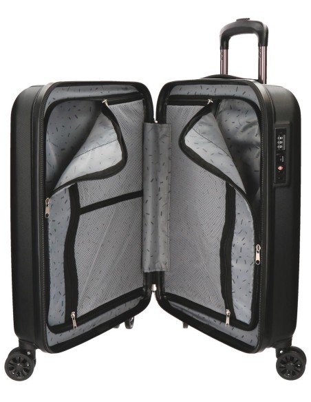 5319461 SET/3 TROLLEY  ABS 55-65-75CM. 4R.WOOD NEGRO 5319461 SET/3 TROLLEY  ABS 55-65-75CM. 4R.WOOD NEGRO