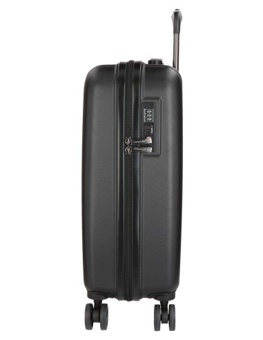 5319461 SET/3 TROLLEY  ABS 55-65-75CM. 4R.WOOD NEGRO