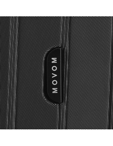 5319461 SET/3 TROLLEY  ABS 55-65-75CM. 4R.WOOD NEGRO