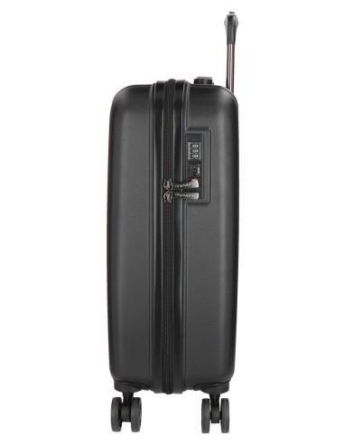 5319461 SET/3 TROLLEY  ABS 55-65-75CM. 4R.WOOD NEGRO