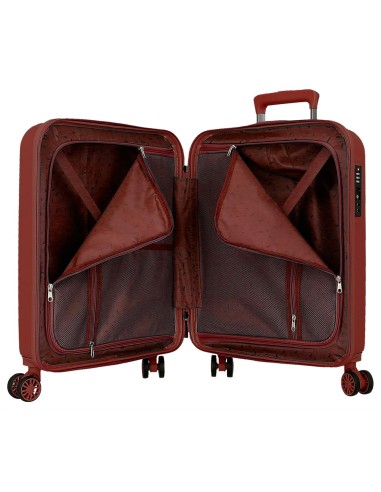 5319166 TROLLEY ABS 55CM.4R.WOOD ROJO