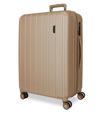 5319265 TROLLEY ABS 65CM. C/EXP. 4R.WOOD CHAMPAGNE