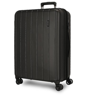 5319361 TROLLEY ABS 75CM. C/EXP. 4R.WOOD NEGRO