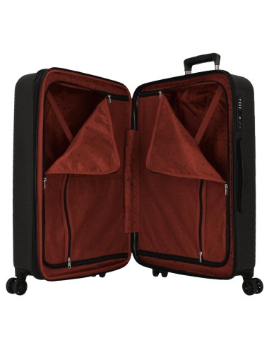 5319361 TROLLEY ABS 75CM. C/EXP. 4R.WOOD NEGRO