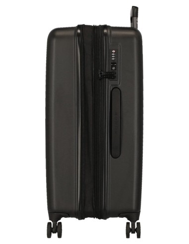 5319361 TROLLEY ABS 75CM. C/EXP. 4R.WOOD NEGRO